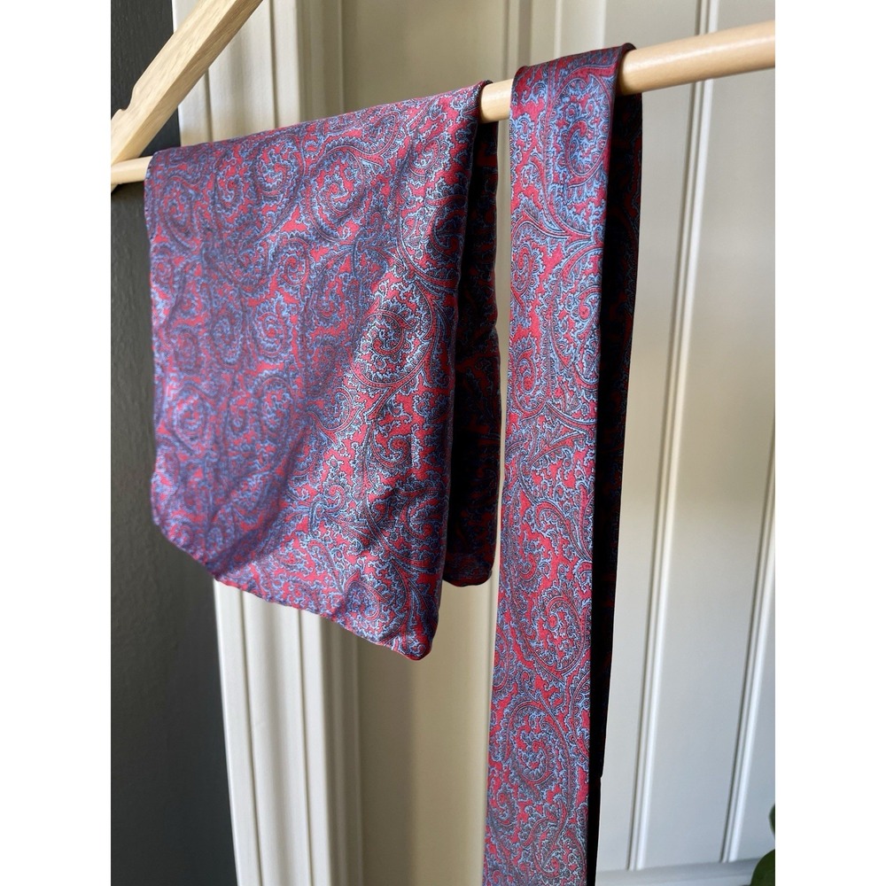 Stefano Ricci Paisley Tie & Pocket Square Set 100% Silk Handmade Italy Tiny Flaw